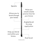 Madluvv Duo Eyebrow Brush - Angled and Spoolie Professional Eye Brow Brushes for Precision Definer, Liner, Filler, Shaper, Powder, Makeup - Image 3