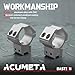 ACUMETA Bastion Scope Rings - 30mm Scope Rings Dual-Screw Clamp for 11mm Dovetail Rail, 1.1 Inch Center Height (Silver)