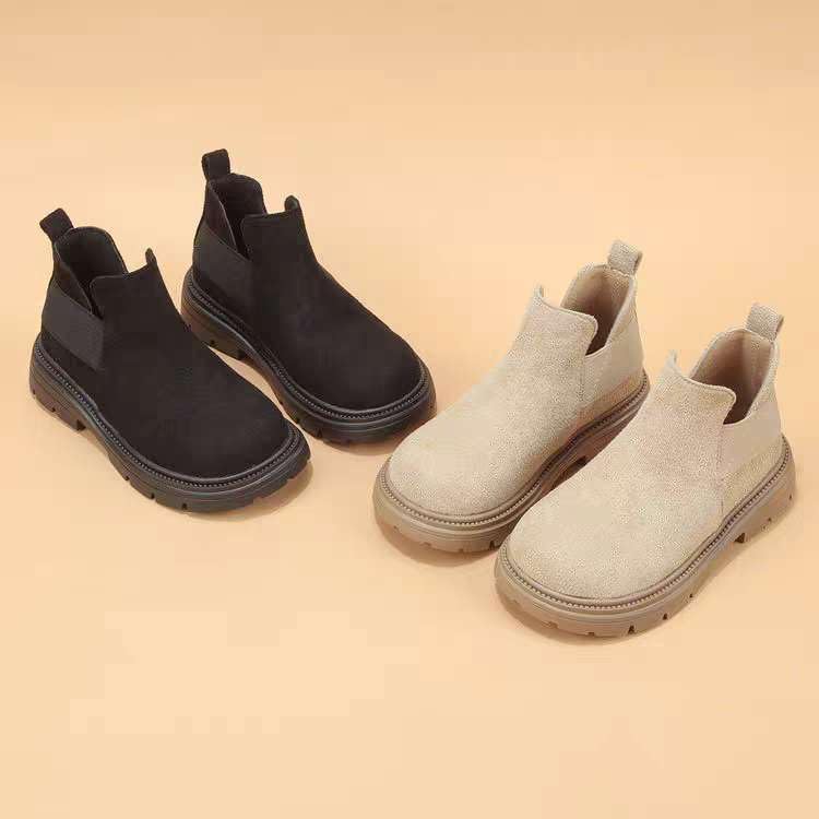 Girls’ Fashion Boots – Soft Suede Slip-On Chelsea Style for Kids (black, US Footwear Size System, Big Kid, Numeric, Medium, 2)3