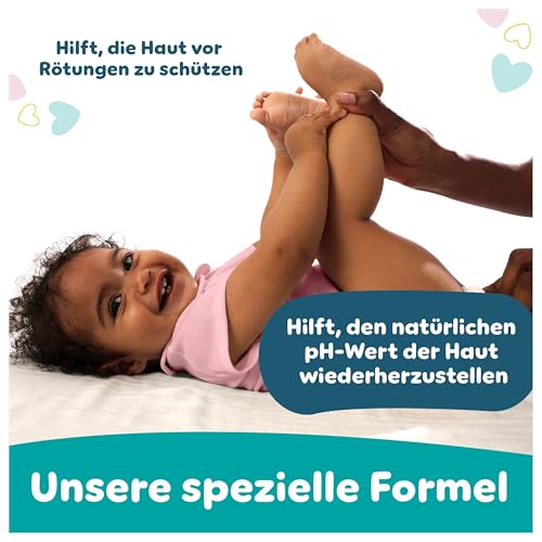 Pampers Sensitive Feuchttücher 12 Packungen mit 52 Stück - 624 Feuchttücher, ohne Duft, für eine sanfte und weiche Reinigung