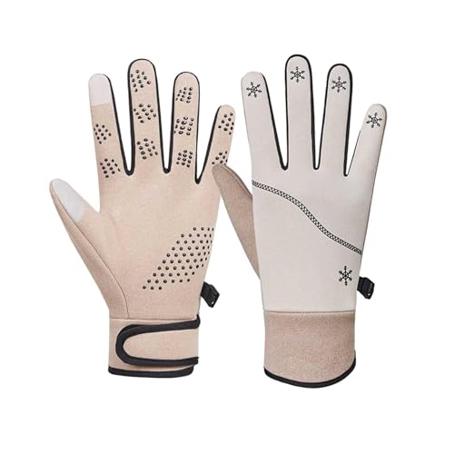 Aosekaa Luvas femininas de inverno luvas quentes tela sensível ao toque antiderrapantes luvas de cic