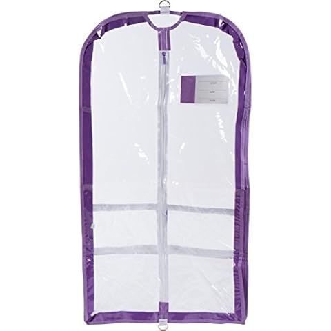 Danz N Motion Clear Garment Bag with ID Pocket (Lavender) Cover
