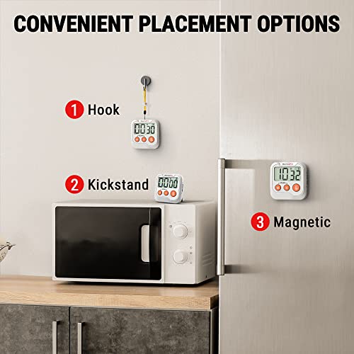 image for ThermoPro TM03 Digital Timer for Kids & Teachers, Kitchen Timers for C