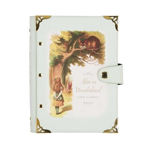 Carnet à anneaux Alice au pays des merveilles turquoise aux finitions soignées