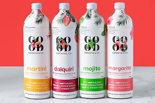 Good Cocktail Co Mixed Pack, Alcohol Free Cocktail Mixer, 4 Flavours 750ml