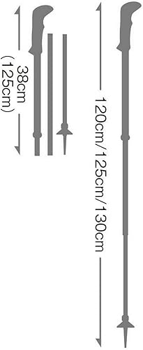 Miniatura 3 de LEKI Sherpa FX.One - Bastones de senderismo ligeros y plegables de carbono para esquí de fondo, senderismo y montañismo