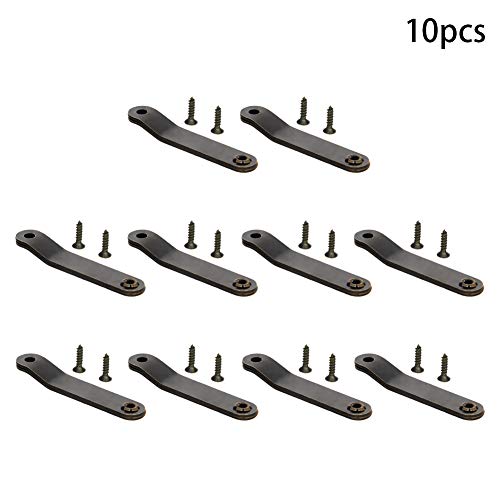 Mromax Folding Support Hinge, 55Mm/10.17" Rotatable Folding Lid Support Stay Hinges, Bronze Tone Iron Lid Support Hinges For Wooden Boxes And Jewelry Cases 10 Pcs #TOP3