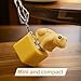 Yellow Frog Button Keychain with Realistic Croaking Sound & Color LED Lights - Fidget Stress Relief, Stress Relief Fidget Clicker Button Gift for Adults, Family