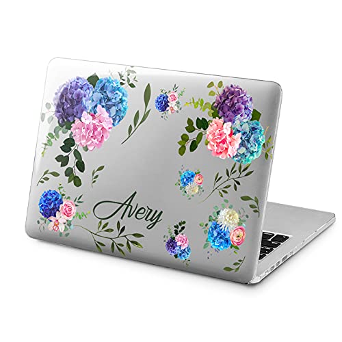 Cavka Hard Case Compatible for MacBook Pro 16 14 M3 M2 2023 M1 Pro 13 2022 Air 13 2021 Retina 2020 Mac 11 12 Name Blue Blossom Protective Flowers Custom Pattern Laptop Spring Print Cover Design