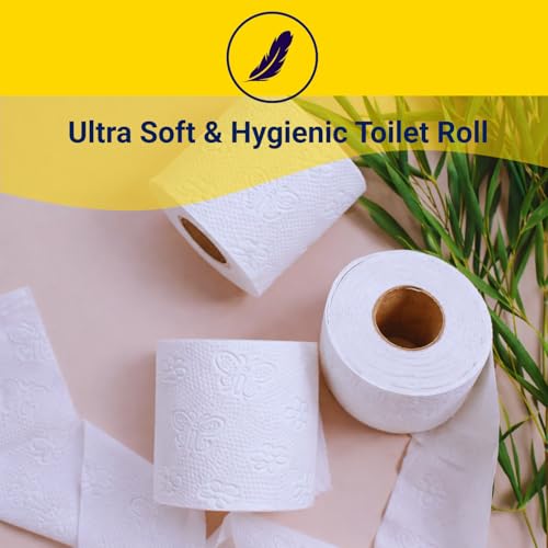 Image of Toilet Paper Roll - (10 Roll x 200 Pulls), 2 Ply Super Absorbent Toilet Tissue Paper | Soft Toilet Roll for Bathroom | Flushable & Septic Safe | OBA Free Toilet Tissue for Home & Office