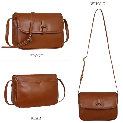 HESHE Crossbody Bags for Women Leather Purses Shoulder Handbags Designer Satchel Bag Ladies Cross Body Purse3