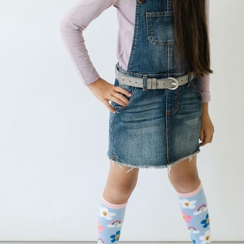 Girls Perforated Mettalic Leather Belt (Kids All Ages 4-7, 8-14 Years) Stylish, Fun and Practical for Everyday Use4