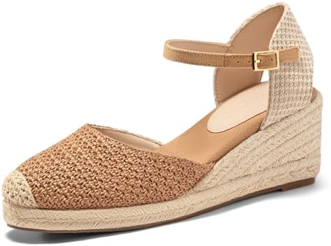 Coutgo Women's Platform Wedge Espadrilles Sandals