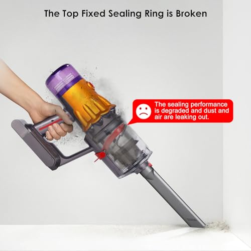 Image of Dust Bin Fixed Sealing Ring Compatible with Dyson V12 SV18 SV20 Detect Slim /Digital Slim Vacuum Cleaner Canister Replacement Parts, Compatible with Dyson Bin Part No. 965272-01