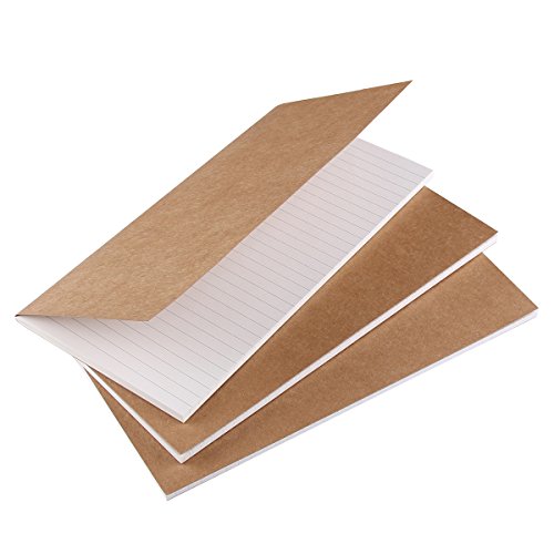 Refill Inserts for Standard Leather Traveler's Notebook 8.5" x 4.5" - Set of 3 - Line