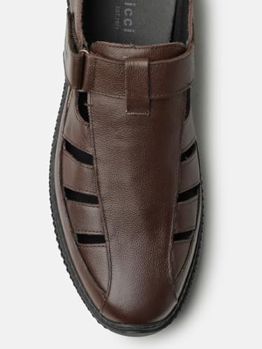 Image of Gabicci Mens Slide Sandal, Slip On Entry Full Smooth Leather, Casual Lounging Sandal,EVA Sole, Flat Heel,Sea Man