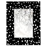 cfpolar Black And White Polka Dot 8x10 Picture Frame Wood Photo Display Without Mat Photo Frames for