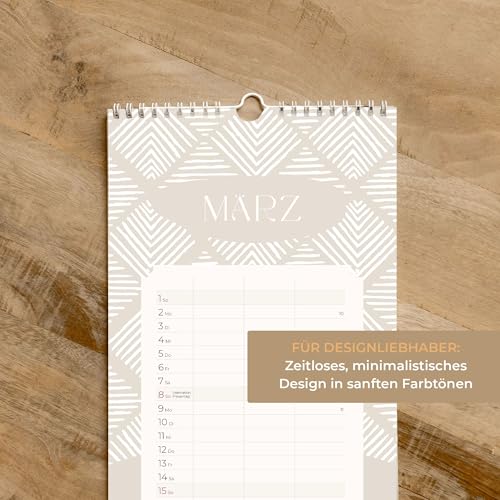 HEJ.Creation Wandkalender „Design Lover“ 2026 Premium Familienplaner im Modern Art Stil (2026)