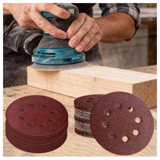 20 PCS 5-Inch Sanding Discs – #60 Hook & Loop Sandpaper for Woodworking, Metal Refinishing, Compatible with Power Sanders, Surface Smoothing & Paint Prep