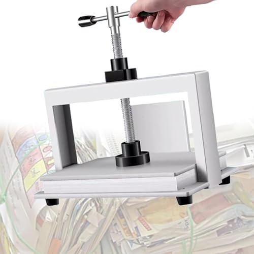 Prensa de cama plana manual, Prensa de cama plana A4/A3, Encuadernadora Encuadernadora de servicio pesado Doble balanceado 3306 lbs (1500 kg)(A4)