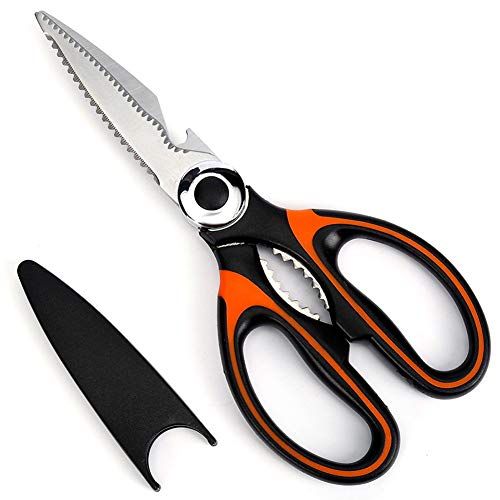 Kitchen Shears - Stainless Steel Kitchen Scissors with Sharp Blades - Heavy Duty Professional Poultry Shears with Comfortable Grip Handles