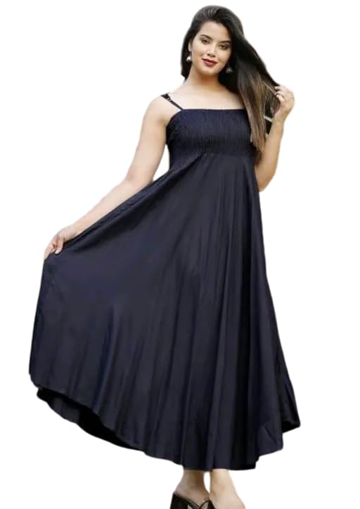Image of Women's Solid Sleeveless Midi Dress with White Outer Jacket