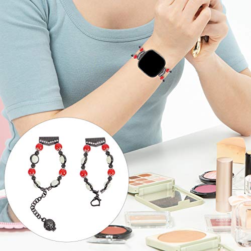 ULTECHNOVO Aço Inoxidável Do Vintage Ágata Bead Wrist Band Compatível para