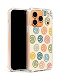 Vusbvelnot Cute Colorful Smile Face Phone Case Compatible with iPhone 17 Pro Max, Happy Face Phone Cover for iPhone 17 Pro Max