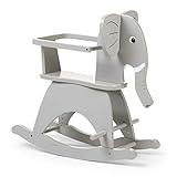 schaukelelefant mit sound Farbe: Grau CHILDHOME Schaukeltier Schaukel Elefant Grau mit Bügel CWRELPH