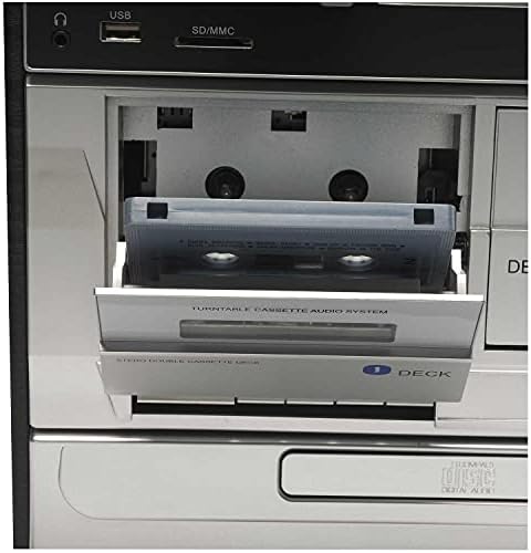 Denver DAB/DAB+ Record Player Turntable, Cassette Player, CD Player HiFi with USB Recording & Memory Card Reader - MRD-166