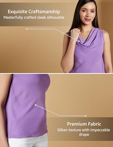 Image of Symbol Premium Women's Polyester Cowl Neck Top (Regular Fit | Stylish | Desk-to-Dinner) (Available in Plus Sizes)