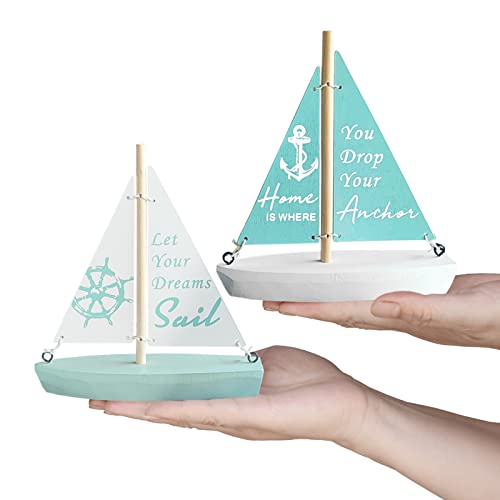 Wooden-Nautical-Decoration-Beach-Decor-Handcrafted-Sailing-Boat-Ornaments-Cute-Sailboat-Models-Easy-to-Decorate-Suitable-for-Home-Bedroom-Office-Bathroom-Desktop-Decoration-2-Pcs Wooden Nautical Decoration Beach Decor Handcrafted Sailing Boat Ornaments Cute Sailboat Models Easy to Decorate Suitable for Home Bedroom Office Bathroom Desktop Decoration 2 Pcs