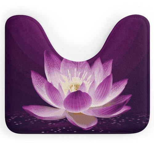 NWTRJ Tapis de toilette ultra doux et super absorbant en microfibre antidérapant en forme de U...