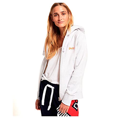Superdry Orange Label Primary Ziphood Pullover Hoody X Small Ice Marl #TOP7