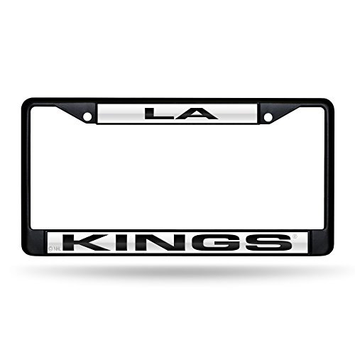 Regalo para fan de Los Angeles Kings marco de matrícula negro Rico