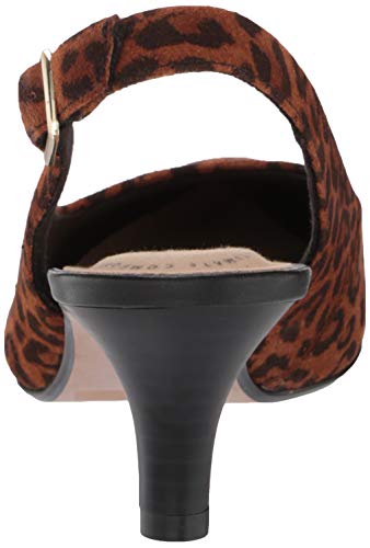 Clarks Women's Linvale Sondra Pump, Dark Tan Leopard Suede, 9 #TOP2
