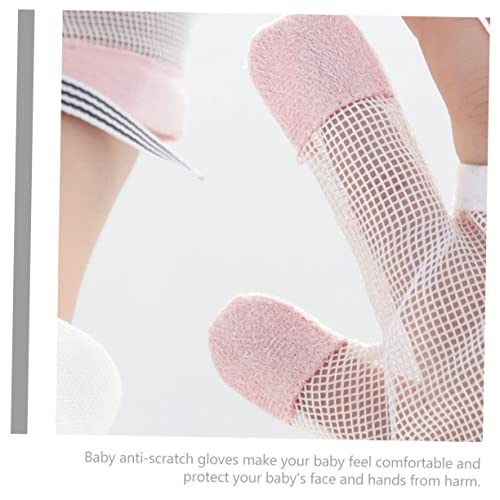 Hand Correction Device for Boys and Girls Stop Thumb Sucking Finger Sucking Newborn Mittens Mesh Design3