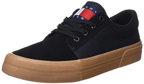 Tommy Jeans Tjm Vulc. Skate Derby Vulkanisierte Sneaker, Herren, Schwarz (Black), 46 Eu