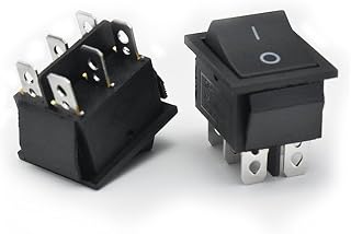 电光站台 储物柜开关 6针 双极单投 DPST 2位 ONーOFF 6A 250VAC 10A 125VAC 接线 基盘安装 DIY 工作