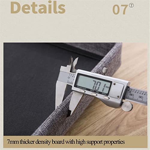 LANMOU Taburete con Espacio Almacenamiento, Baúl Plegable Cuadrado Taburete Caja almacenaje con Tapa Reposapiés Almacenamiento Tapizado en Esponja Plegable Almacenamiento Taburete con Almacenaje Lino - imagen 4