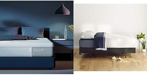 Casper Sleep Wave Hybrid Snow, King, Light Gray & Sleep Box Spring Foundation for King Mattress