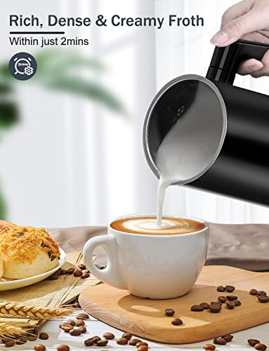 image for BURNNOVE Electric Milk Frother 350ml Automatic Milk Steamer 600W 4 in 