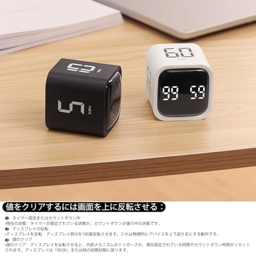 DENUOTOP デジタルキューブ ポモドーロタイマー