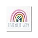 Stupell Industries Find Your Happy Uplifting Rainbow Simple Stripes, Design by Ilene Segal