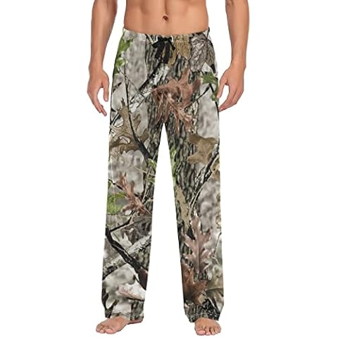 Jucciaco Camo Trees Mens Pajama Pants, Soft Pajama Pants for Men, Fashion Print Lounge Pants Sleepwear Cover