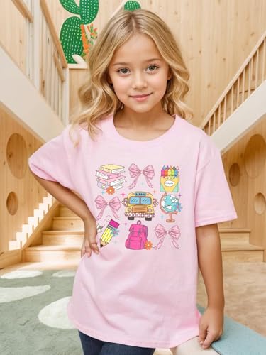 Image of Kindergarten Shirt for Girls First Day of Preschool Shirt Back to School T Shirt Summer Short Sleeve 3-7 Years