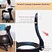 Office Desk Exercise Balance Ball Chair, Good Posture Yoga Ball Chair with Ergonomic Support, Comfort & Stability Ball Seat Rolling Stool for All(Black)
