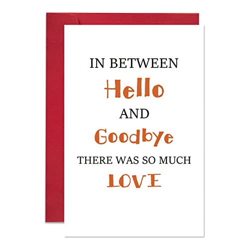 Lovely Sympathy Card for Him Her, Pet Bereavement Card Gift, In Between Hello And Goodbye There Was So Much Love Cover