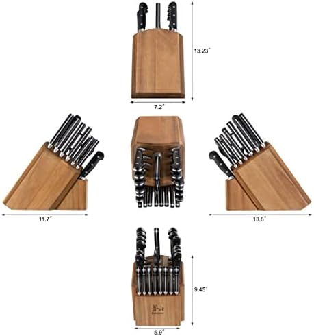 Cangshan V2 Series 1024128 German Steel Forged 23-Piece Knife Block Set, Acacia - Thumbnail 2