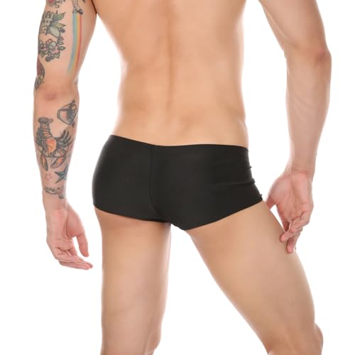 Evankin Mens Sexy Boxer Briefs Funny Metallic Zipper Underwear Low Rise Lingerie Comfort Soft Underpants Shorts4